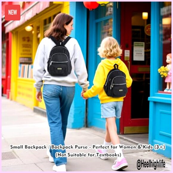 Mini Nylon Women\'s Backpack Lightweight Daypack Small Casual Travel Bag